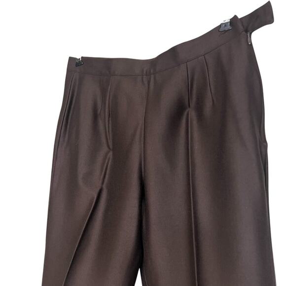 Vintage Votre Nom Paris Pant Leggings Size 12 US EU 44 Brown With Stirrups - Picture 4 of 9